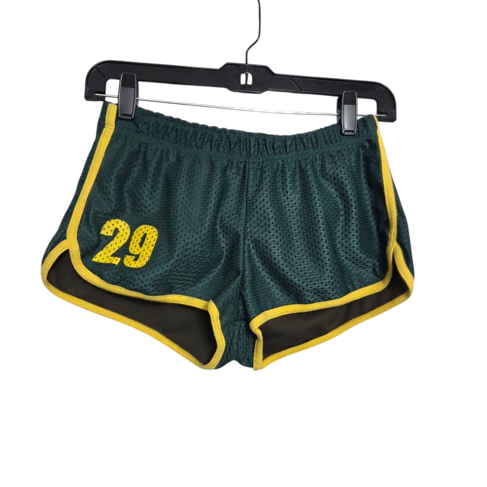 Forever 21 Green and Yellow Women's Athletic Shorts Y2K (AJ01)